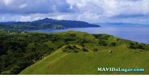 Batanes from Rolling Hills facing south with Mount Matarem and Sabtang Island at the background.